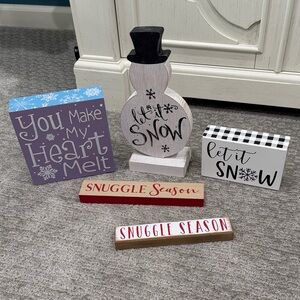 Festive Snowman and Holiday Decor Set